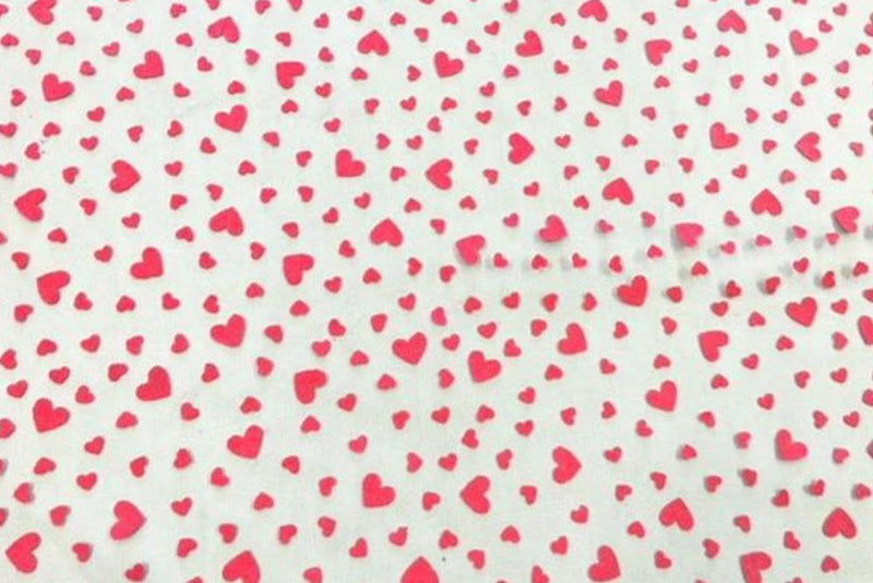 All over Red Heart Flock Tulle Fabric | Starsign Fabrics