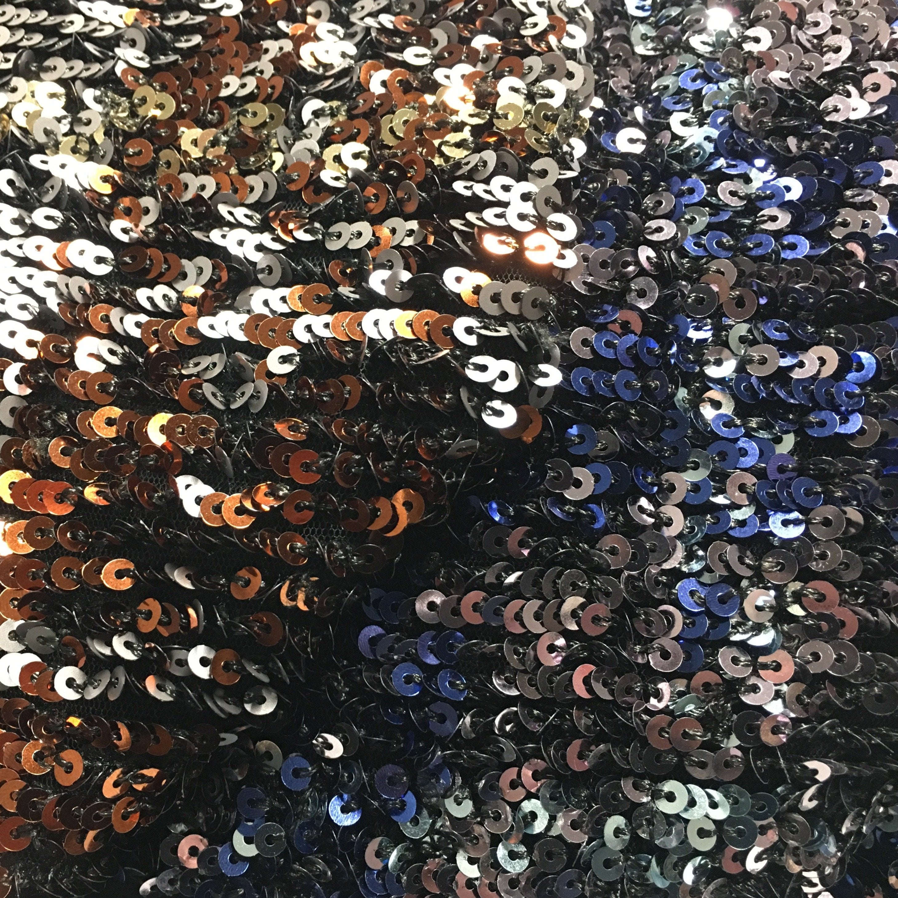 New Design Fabric with Colorful Sequin Embroidery on All Sides | Burç Fabric